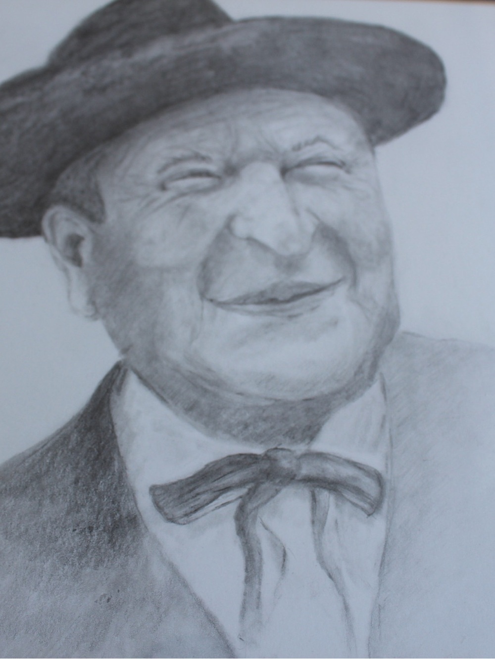 Framed Charcoal Portrait Artwork in Black and White - Picture 5 of 8